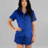 DLV00400_1 Комплект Къса Сатенена Пижама – Синя – „Dory“