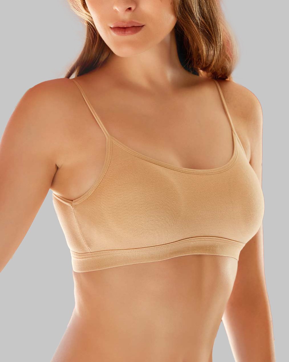 23 Бюстие със сваляеми подплънки, Модал/Памук, 2 Цвята, M - XL