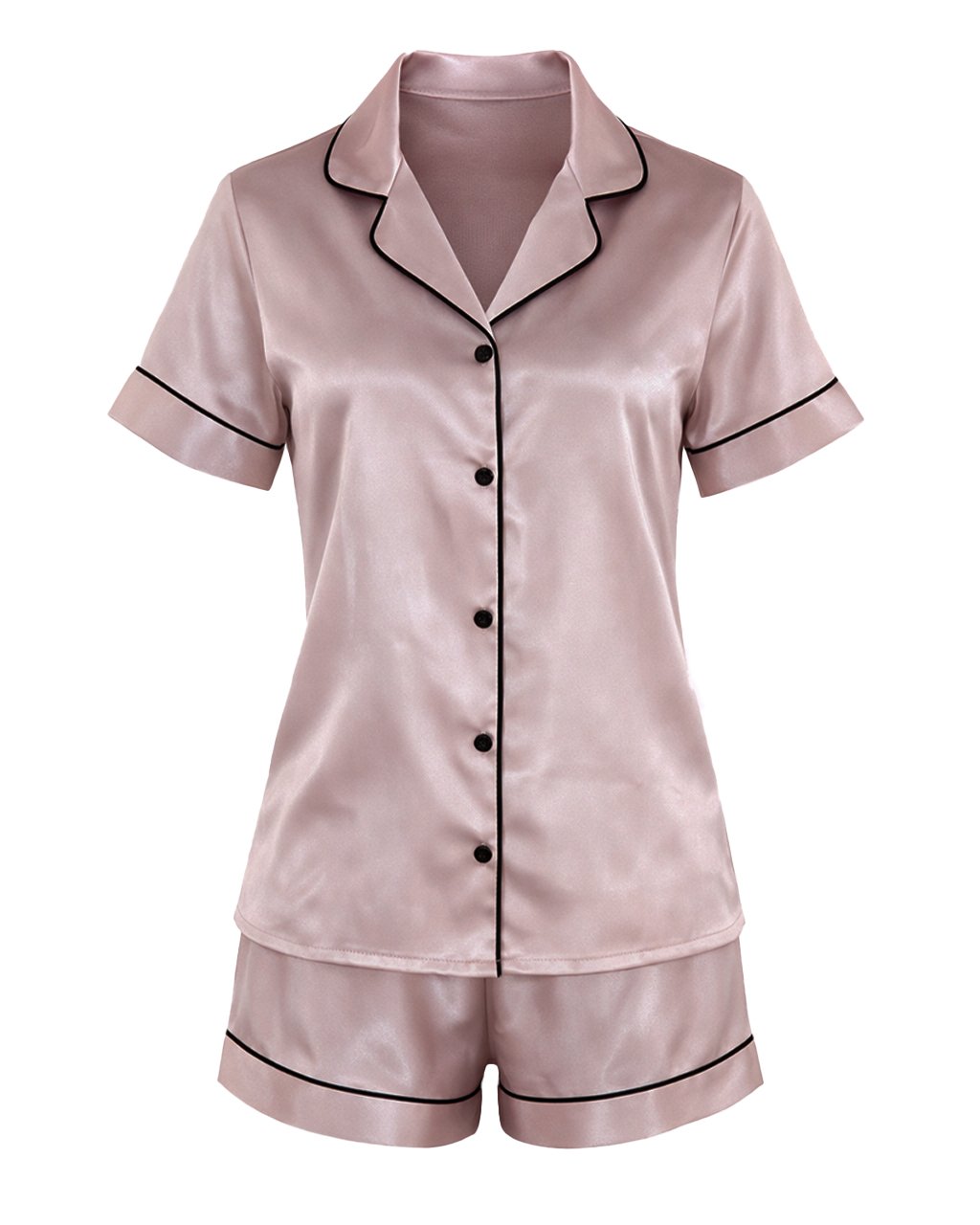 10 Комплект Къса Сатенена Пижама – Пепел от Рози Светла – „Siren“