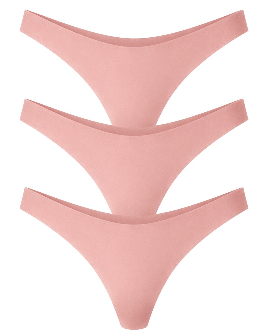 Промо Пакет - 3 броя Безшевни Дамски Прашки, Лазерно Рязани, 4 Цвята, M - XL