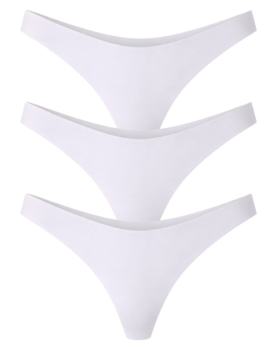 Промо Пакет - 3 броя Безшевни Дамски Прашки, Лазерно Рязани, 4 Цвята, M - XL