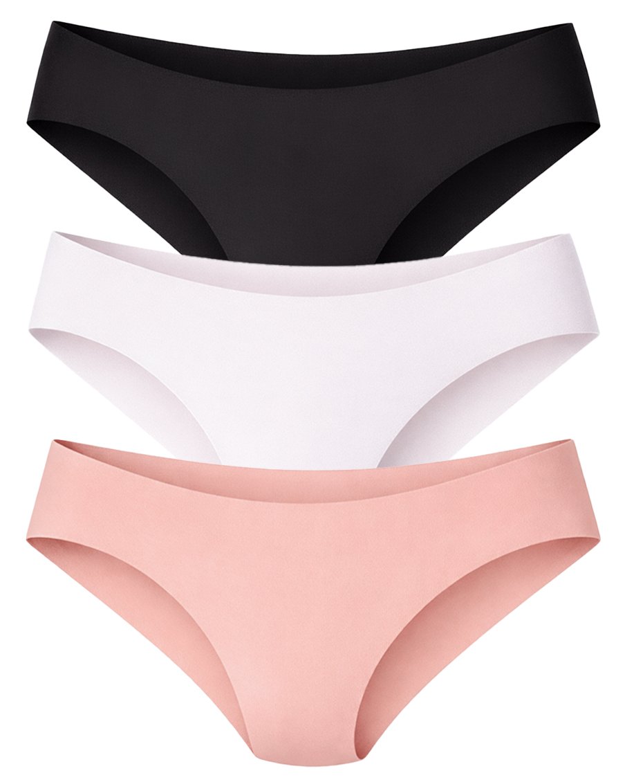 18 Промо Пакет - 3 броя Безшевни Дамски Бикини, Лазерно Рязани, M - XL