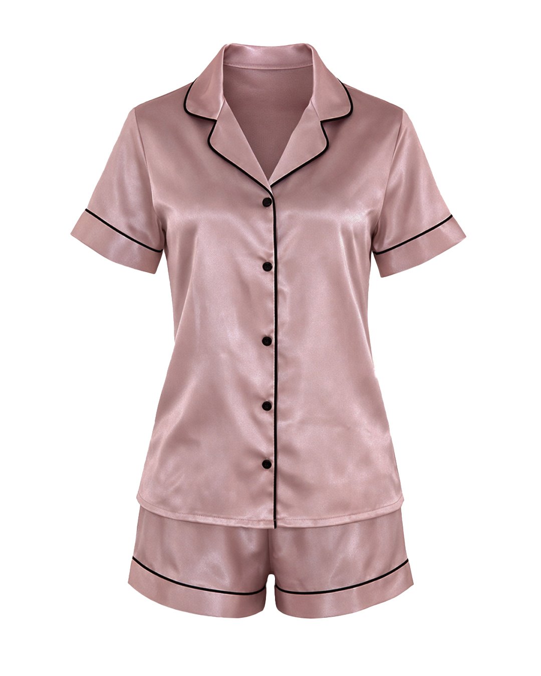 9 Комплект Къса Сатенена Пижама – Пепел от Рози – „Velvet“