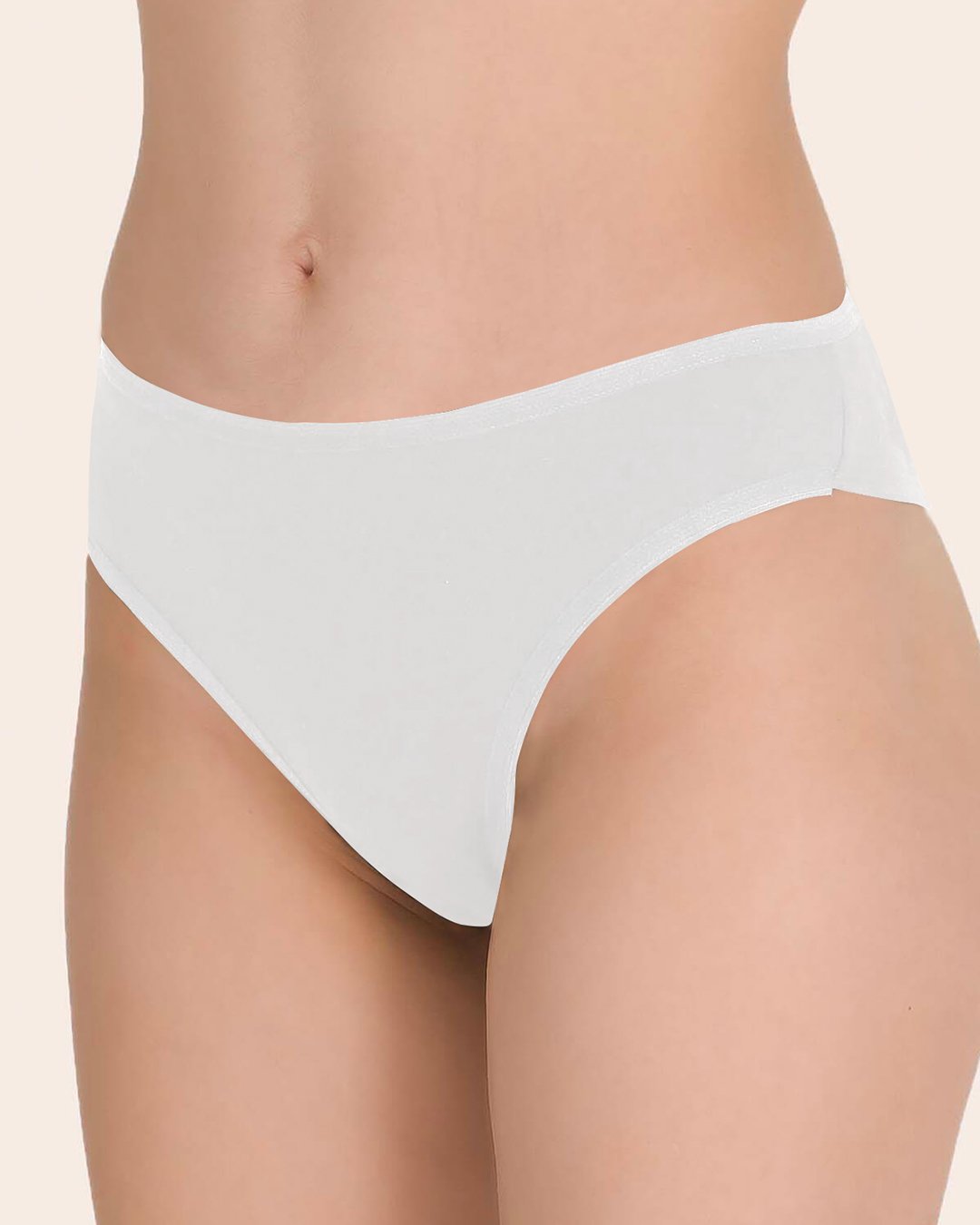 braz cot4 Дамски Бразилиани, Памук / Модал, Бели, M - XL