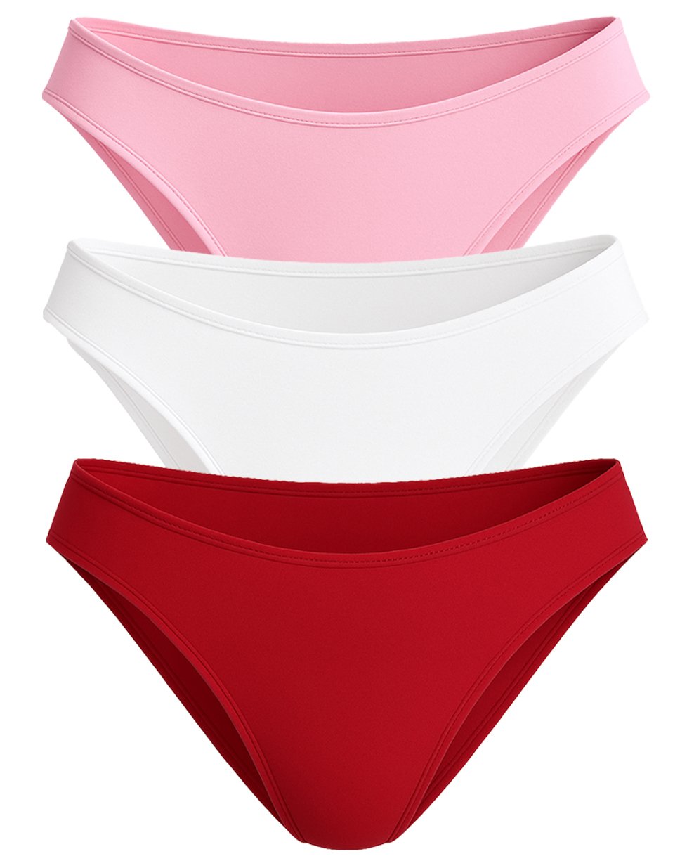 102 Промо Пакет - 3 броя Памучни Дамски Бикини, 5 Цвята, S - XL