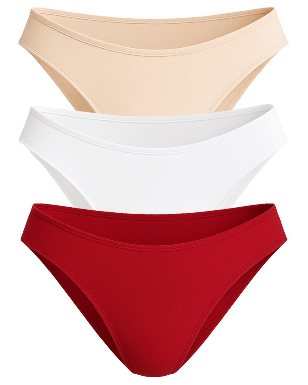 105 Промо Пакет - 3 броя Памучни Дамски Бикини, 5 Цвята, S - XL