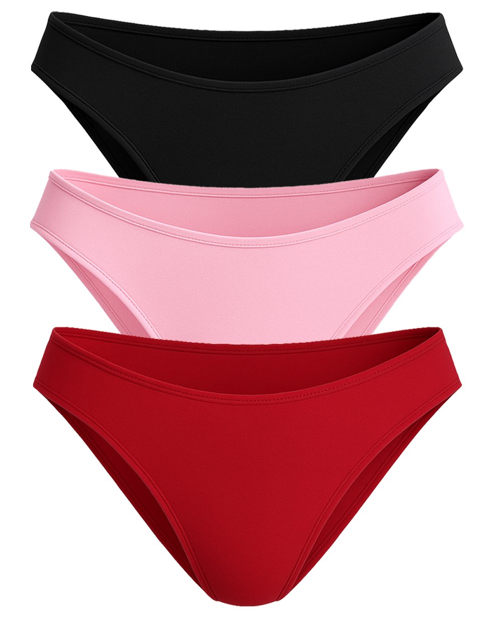 106 Промо Пакет - 3 броя Памучни Дамски Бикини, 5 Цвята, S - XL